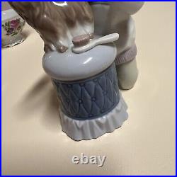 Very Rare Beautiful Lladro #6635 (my Pretty Puppy) Made In Spain Mint