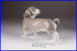 Vintage 1969-1981 Spain Porcelain figurine LLADRO BASSETT Marked 12 cm