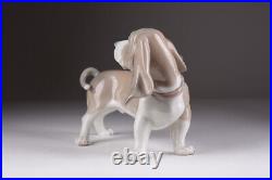 Vintage 1969-1981 Spain Porcelain figurine LLADRO BASSETT Marked 12 cm