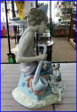 Vintage 1971-1974 Lladro Porcelain Clown with Dog Figurine (#5059)