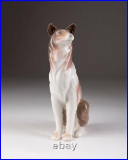 Vintage 1974-1981 Spain Porcelain Figurine LLADRO COLLIE Marked 14 cm
