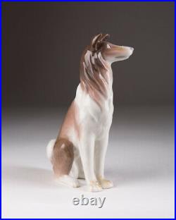 Vintage 1974-1981 Spain Porcelain Figurine LLADRO COLLIE Marked 14 cm