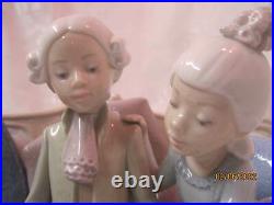 Vintage 1983 Spain Daisa Lladro Children on Couch with Dog Story Time (CH)