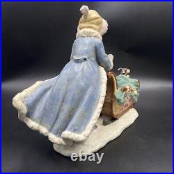 Vintage 1991 Lladro Playful Push Winter Eskimo Dogs Sleigh Christmas 12234