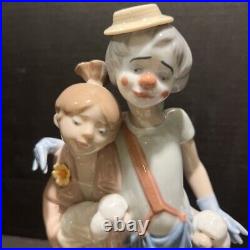 Vintage 2000 Lladro Pals Forever Figurine #7686 Girl Clown Poodle Dog 8.75