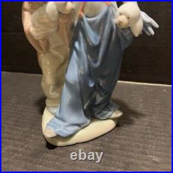 Vintage 2000 Lladro Pals Forever Figurine #7686 Girl Clown Poodle Dog 8.75