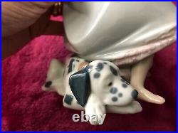 Vintage LLADRO Figurine #5466 CHIT-CHAT with Box Girl Telephone dog klf