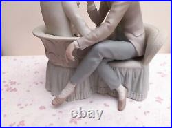 Vintage LLADRO Matte Figurine #4830 You & Me Man, Lady & Dog Seated