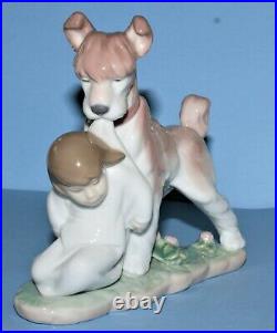 Vintage LLADRO SAFE AND SOUND FIGURINE 6556 Dog with Child Retired 1998 Event BNIB