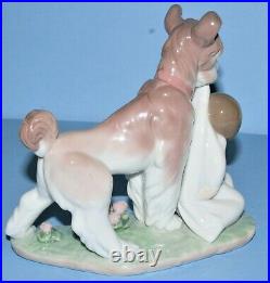 Vintage LLADRO SAFE AND SOUND FIGURINE 6556 Dog with Child Retired 1998 Event BNIB