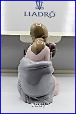 Vintage LLADRO Spain SNUGGLE UP Girl With Dog Puppies Porcelain Figurine #6226