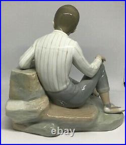 Vintage Lladro #4755 Boy Playing with Dog Porcelain Figurine Retired Spain 10T