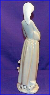 Vintage Lladro #4866 Girl With Goose And Dog Figurine 10 5/8 Retired Puppy Duck