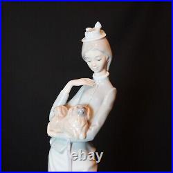 Vintage Lladro 4893 My Dog Porcelain Figurine Lady With Dog Retired 2004