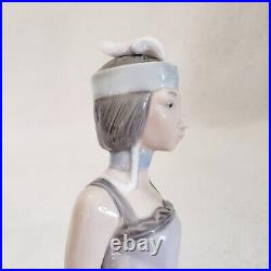 Vintage Lladro 5174 Couplet Lady 1920s Flapper Girl with Dog Porcelain Figure