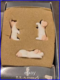 Vintage Lladro #5311 Mini Perritos Mini Puppies Figurines 1985 Fauna Collection