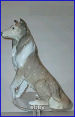 Vintage Lladro # 6455 Retired withBox Collie 10.25tall and 8.75 wide. (Mint)