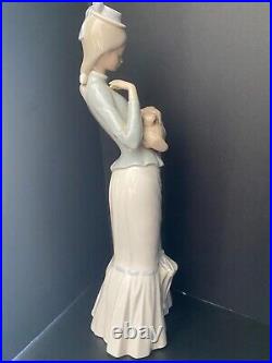 Vintage Lladro A walk with the dog Figurine