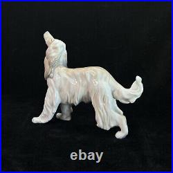 Vintage Lladro Afghan Hound Porcelain Dog Figurine Heads Up Rare Retired #1282