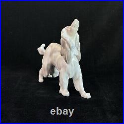 Vintage Lladro Afghan Hound Porcelain Dog Figurine Heads Up Rare Retired #1282