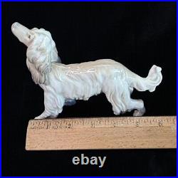 Vintage Lladro Afghan Hound Porcelain Dog Figurine Heads Up Rare Retired #1282