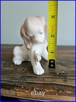 Vintage Lladro Dog And Snail Figurine Matte Finish Made In Spain