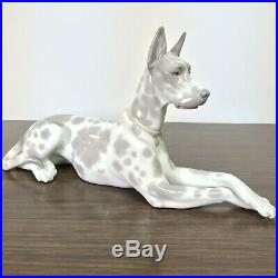 Vintage Lladro Dog Figurine 1068 Great Dane 1970s Large 12