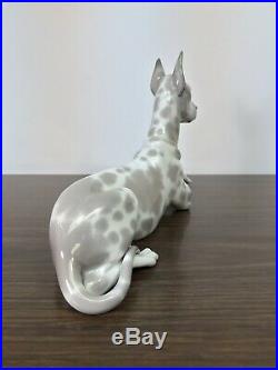 Vintage Lladro Dog Figurine 1068 Great Dane 1970s Large 12