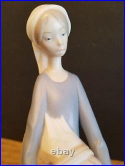 Vintage Lladro Figurene 10.5tall. Girl With Goose and DogFigurine Matte Finish