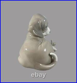 Vintage Lladro Figurine Dog and Snail #1139 Beagle Retired