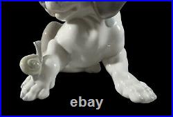 Vintage Lladro Figurine Dog and Snail #1139 Beagle Retired