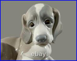 Vintage Lladro Figurine Dog and Snail #1139 Beagle Retired