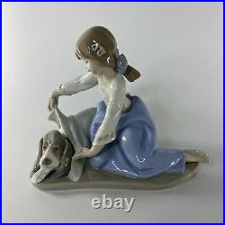 Vintage Lladro Figurine'Dog's Best Friend' 5688 Gloss Finish Rare READ DESC