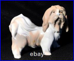 Vintage Lladro Glazed Lhasa Apso Dog Figurine