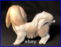 Vintage Lladro Glazed Lhasa Apso Dog Figurine