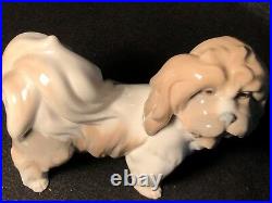 Vintage Lladro Glazed Lhasa Apso Dog Figurine