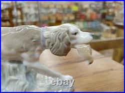 Vintage Lladro Hunting Bird Dog withQuail 308.13 Pre 1960