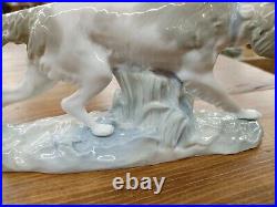 Vintage Lladro Hunting Bird Dog withQuail 308.13 Pre 1960