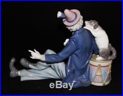 Vintage Lladro Porcelain 5763 MUSICAL PARTNERS Gloss Finish Man with Dog