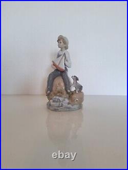 Vintage Lladro Porcelain Figure Sea Fever 5166 Retired Boy Sail Boat Dog
