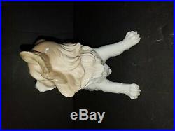 Vintage Lladro Retired # 4857 Large Papillon Dog Hand painted Porcelain Figurin
