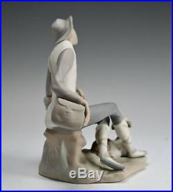 Vintage Lladro Shepherd Boy With Dog Matte Finish Porcelain Figurine 4659