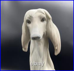 Vintage Lladro Spain Afghan Hound Dog Statue Figurine Retired #1069 11.75