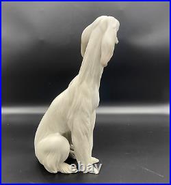 Vintage Lladro Spain Afghan Hound Dog Statue Figurine Retired #1069 11.75