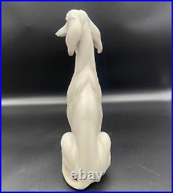 Vintage Lladro Spain Afghan Hound Dog Statue Figurine Retired #1069 11.75