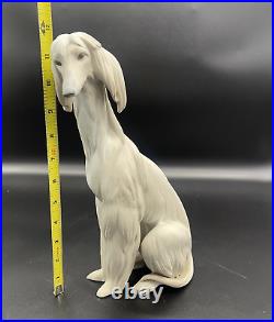 Vintage Lladro Spain Afghan Hound Dog Statue Figurine Retired #1069 11.75