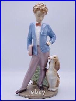 Vintage Lladro Sunday's Child Boy Dog Porcelain Figurine 6023 New In Box