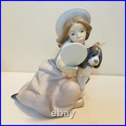 Vintage Lladro Who's the Fairest #5468 Girl & Dog Figurine Made Spain
