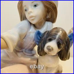 Vintage Lladro Who's the Fairest #5468 Girl & Dog Figurine Made Spain