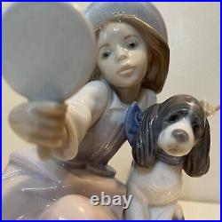 Vintage Lladro Who's the Fairest #5468 Girl & Dog Figurine Made Spain